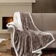 Olliix by Madison Park Elma 1 Tan Oversized Textured Plush Throw-1