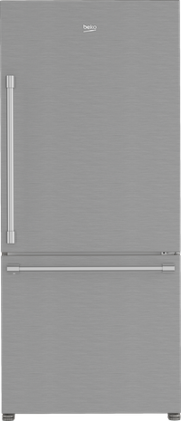 Beko 30 in. 16.1 Cu. Ft. Fingerprint-Free Stainless Steel Counter Depth Bottom Freezer Refrigerator