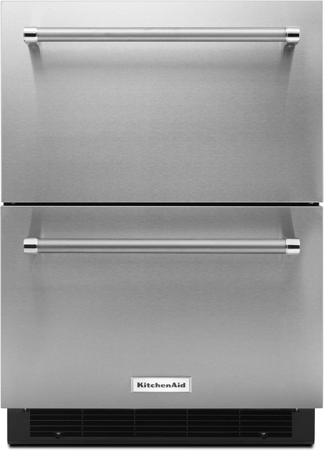 Kitchenaid 4 7 Cu Ft Stainless Steel Double Refrigerator Drawer