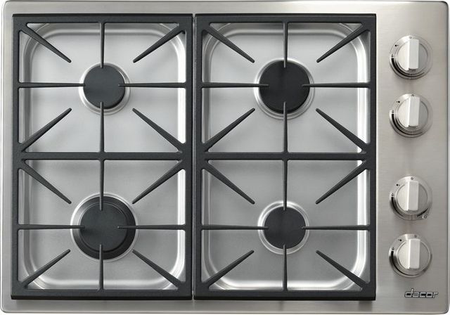 Dacor Heritage 30 Professional Gas Cooktop Stainless Steel