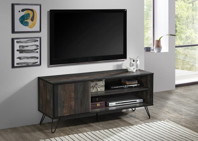Milton Green Stars 47" Rustic Gray Hairpin Leg TV Stand-1