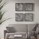 Olliix by Madison Park Slate 4 Piece Silver Metal Wall Decoration Set-2