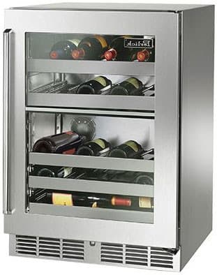 24 Inch Built-in Undercounter Dual-Zone Wine Reserve with 32-Bottle Capacity, 4 Wine Shelves-0