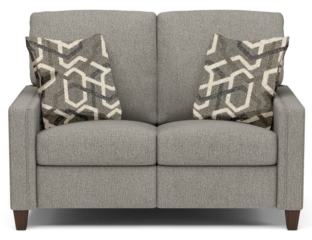Flexsteel® Midway Gray Power Reclining Loveseat with Power Headrests-0