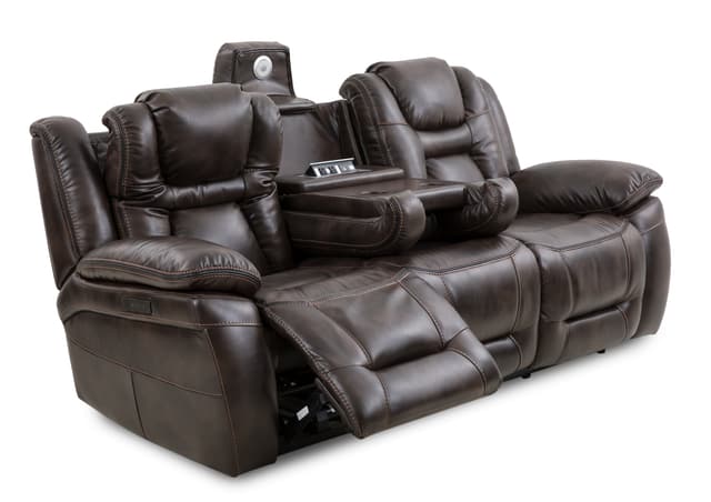 Cheers XW70061 Power Reclining Power Headrest Sofa with Drop Down Table-0