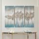 Olliix by Madison Park Blue Set of 3 Blue Luminous Hand Painted Canvas-1