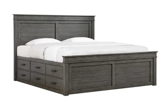Emerald Home® Glacier Bay King Captain's Storage Bed-0