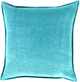 Surya Cotton Velvet Aqua 18"x18" Pillow Shell with Polyester Insert-0