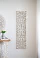 A & B Home Rustic White Floral Vine Panel-3