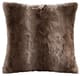 Olliix by Madison Park Zuri Tan Faux Fur Square Pillow-0