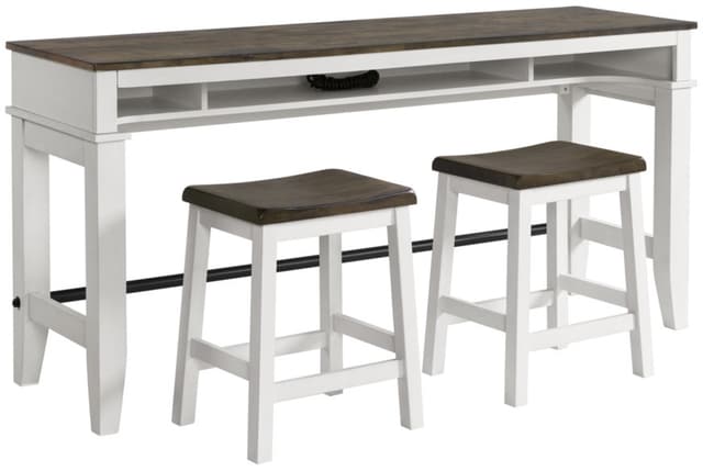 Intercon Kona Gray and White Sofa Bar Table-2