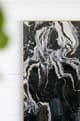 A & B Home 2-Piece Black/White Marbled Print Wall Art Set-1