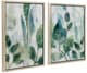 A & B Home Sylvan 2-Piece Blue/Green Framed Printed Acrylic Wall Art Set-0