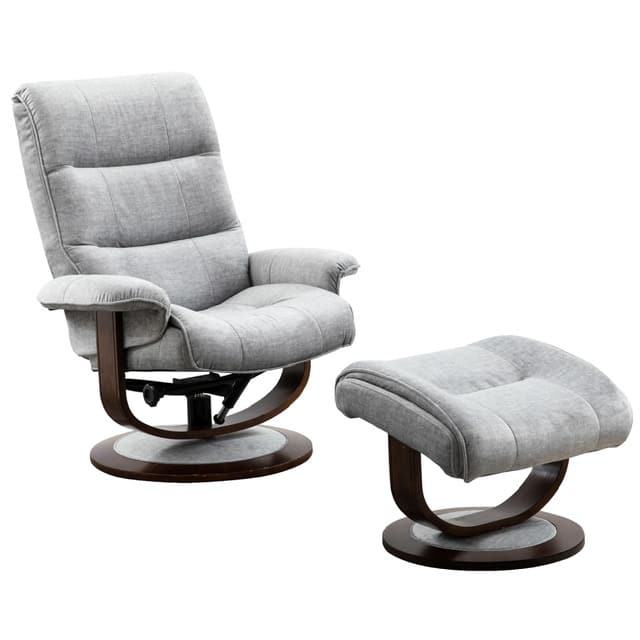 Parker House® Knight Manual Reclining Fabric Swivel Chair and Ottoman-0