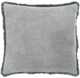 Surya Washed Cotton Velvet Medium Gray 18"x18" Pillow Shell with Down Insert-0