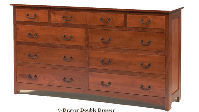 Daniel's Amish® Elegance Treasure Solid Wood 9 Drawer Dresser and Mirror-2