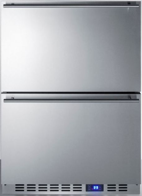Summit 3 4 Cu Ft Two Drawer Refrigerator Stainless Steel Ff642d