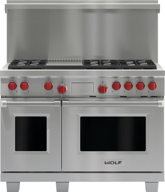 Wolf 48 Pro Style Dual Fuel Range Stainless Steel Df486glp