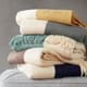 Olliix by INK+IVY Stockholm Navy 50" x 60" Color Block Faux Cashmere Throw-2