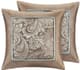 Olliix by Madison Park Aubrey Blue 20x20" Jacquard Square Pillow Pair-0
