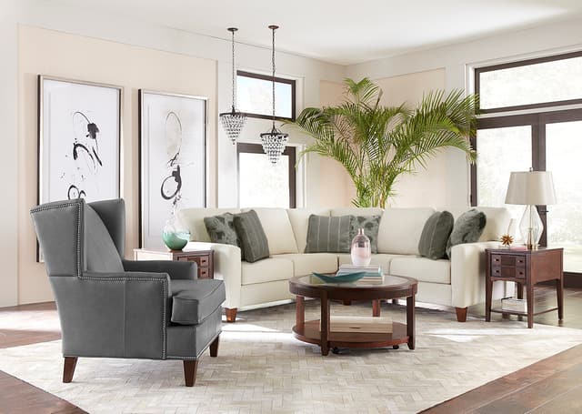 England™ Furniture Roxy 2-Piece Beige Sectional-1