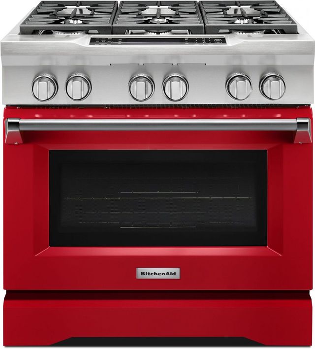 Kitchenaid 36 Signature Red Commercial Style Free Standing Dual Kitchenaid 36 Signature Red