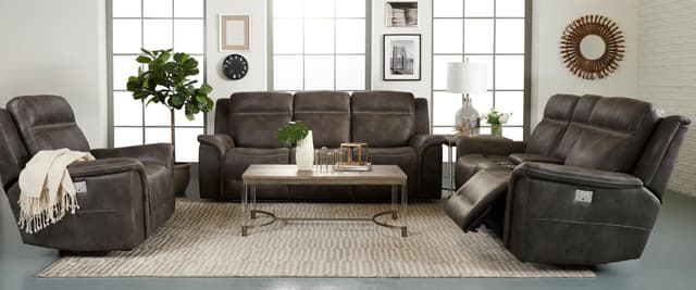 Klaussner® Huxley Domanic Charcoal Power Recliner-3