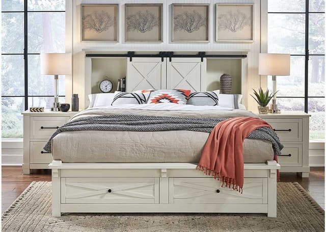 A-America® Sun Valley White Queen Storage Bed-2