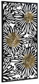 A & B Home Florentine Black/Gold Rectangular Flower Bloom Wall Decor-0