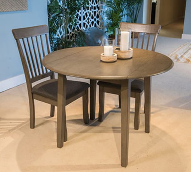 Signature Design by Ashley® Shullden Gray Drop Leaf Dining Table with 4 Chairs-0