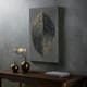 Olliix by Madison Park Charcoal Leaf Charcoal/Gold Heavy Textured Canvas with Gold Foil Embellishment-4