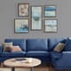 Olliix by Madison Park Blue Horizon 5 Piece Blue Multicolor Gallery Art with Bronze Frame Set-4