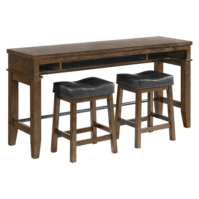 Intercon Kona Raisin Sofa Table and 3 Stool Set-0