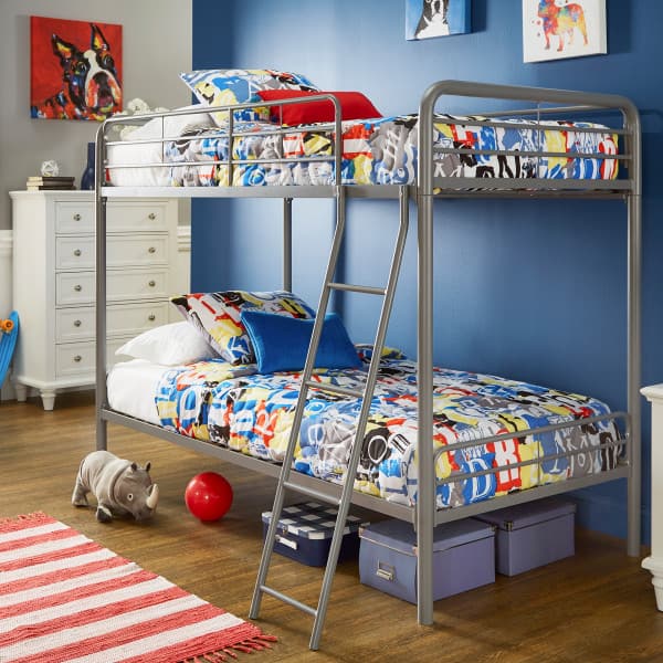 Homelegance® Frosted Gray Twin over Twin Bunk Bed-1