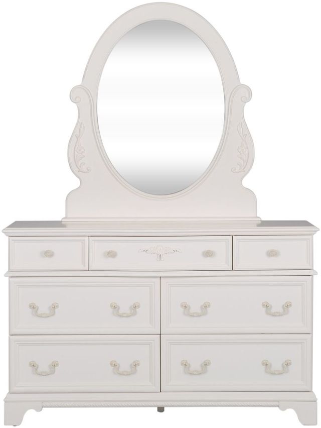 Liberty Furniture Arielle Antique White 7 Drawer Dresser Mirror