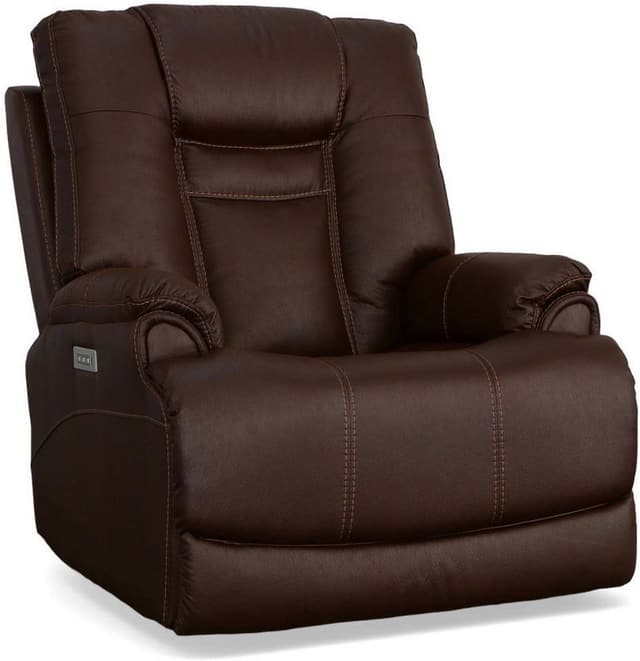 Flexsteel® Marley Dark Brown Power Recliner with Power Headrest-0