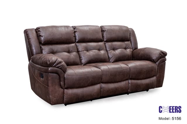 Cheers Ridgemont Double Reclining Leather Sofa-1