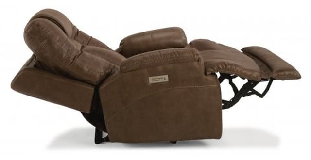 Flexsteel® Marley Brown Power Recliner with Power Headrest-3