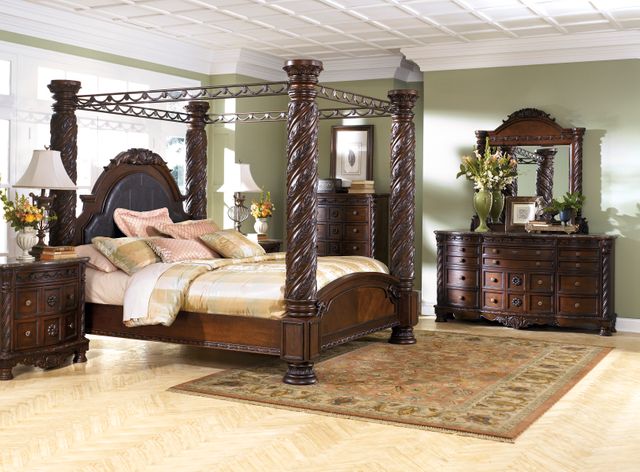ashley furniture canopy king bedroom set
