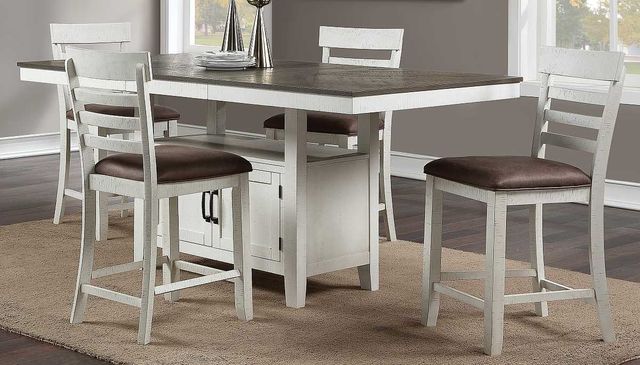 Standard Furniture 5 Piece Two Tone Counter Height Dining Table