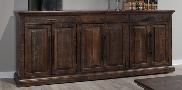 Aspenhome® 95" Rustic Brown Console Cabinet-0