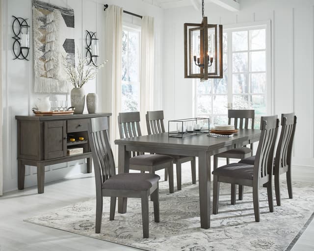 Benchcraft® 7 Piece Halladen Gray Dining Set-0