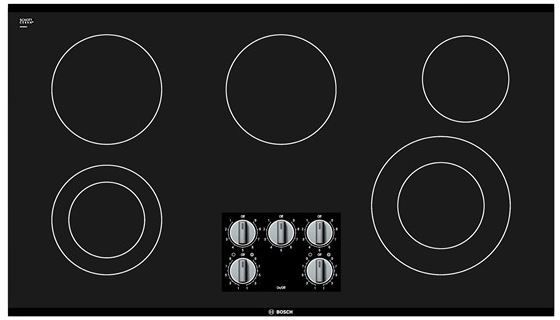 Bosch 500 Series 36 Electric Cooktop Black Nem5666uc Rice S