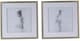 A & B Home 2-Piece Gold/White Ballet Dancer Wall Art Set-1