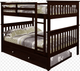 Donco Kids Honey Twin/Twin Tall Mission Bunk Bed-0