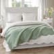 Olliix by Madison Park Tuscany Seafoam Oversized Quilted Throw with Scalloped Edges-4