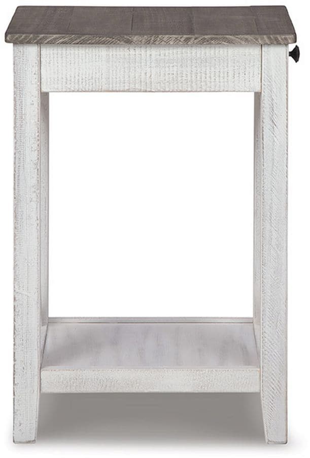 Signature Design by Ashley® Adalane Brown Top Accent Table with White Base-4