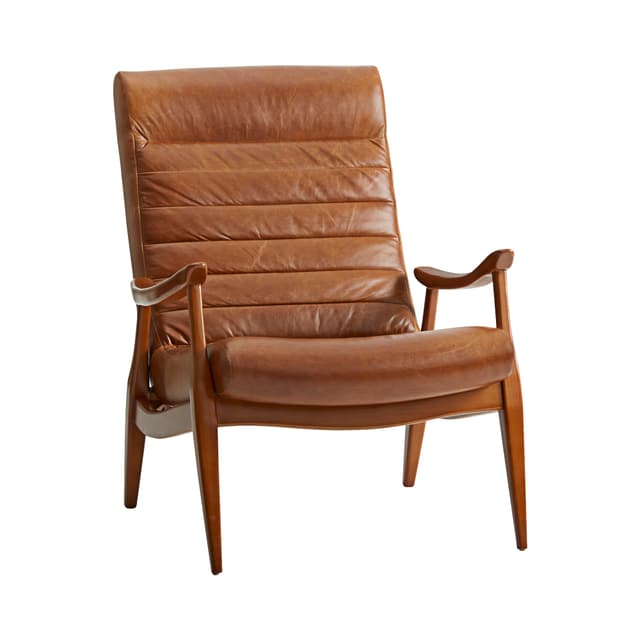 Klaussner® Hans Aren Vint Leather Chair-0