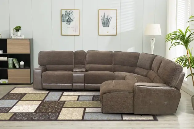 Signature Design by Ashley® Dunbarton 6-Piece Reclining Chaise Sectional-2