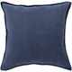Surya Cotton Velvet Navy 13"x19" Pillow Shell with Down Insert-1